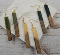 Resin Wood Earrings