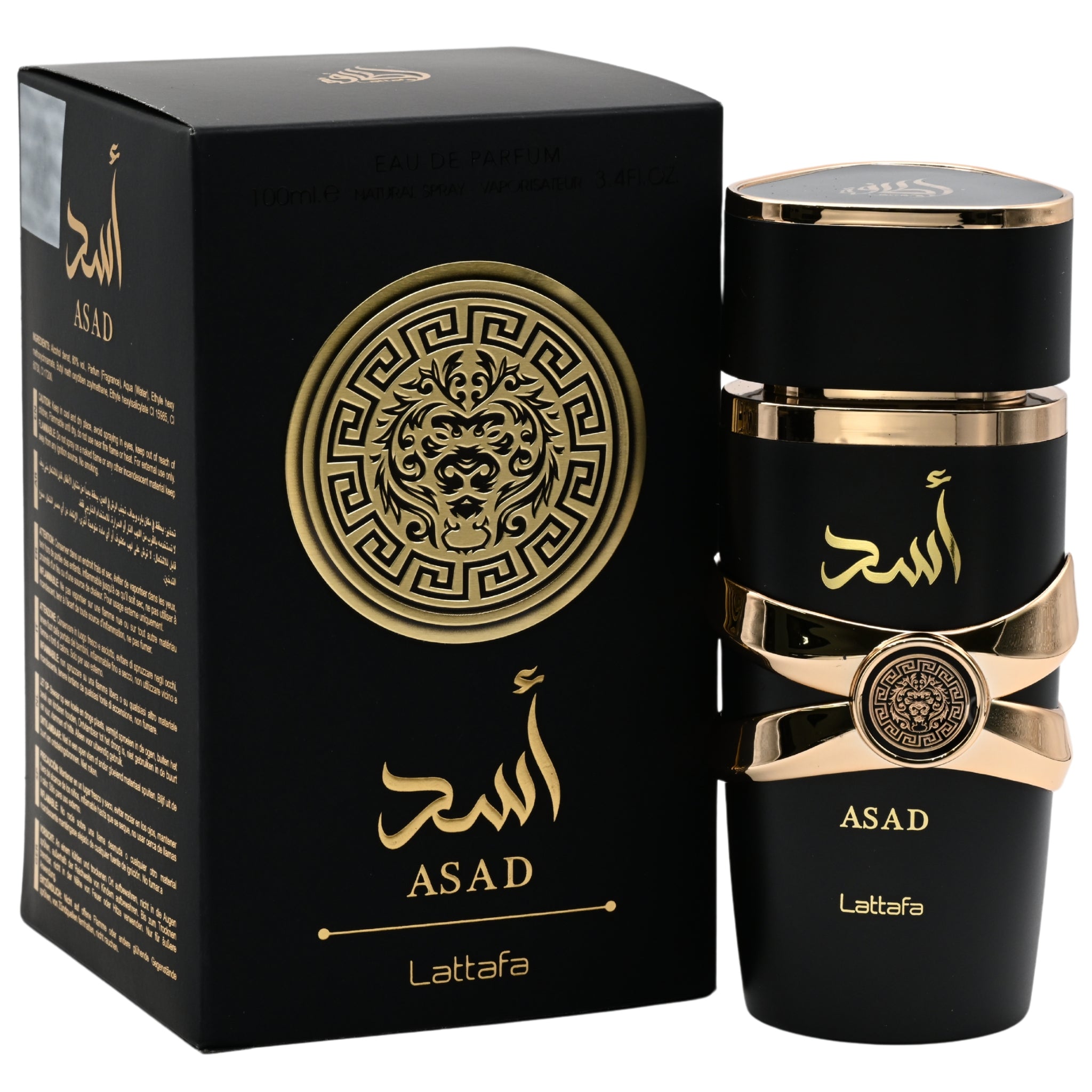 Lattafa Asad Eau De Parfum Spray for Men 3.4 oz